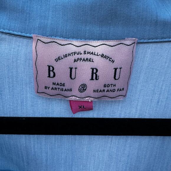 Buru Pajama light blue Top with Pocket XL - Picture 3 of 4